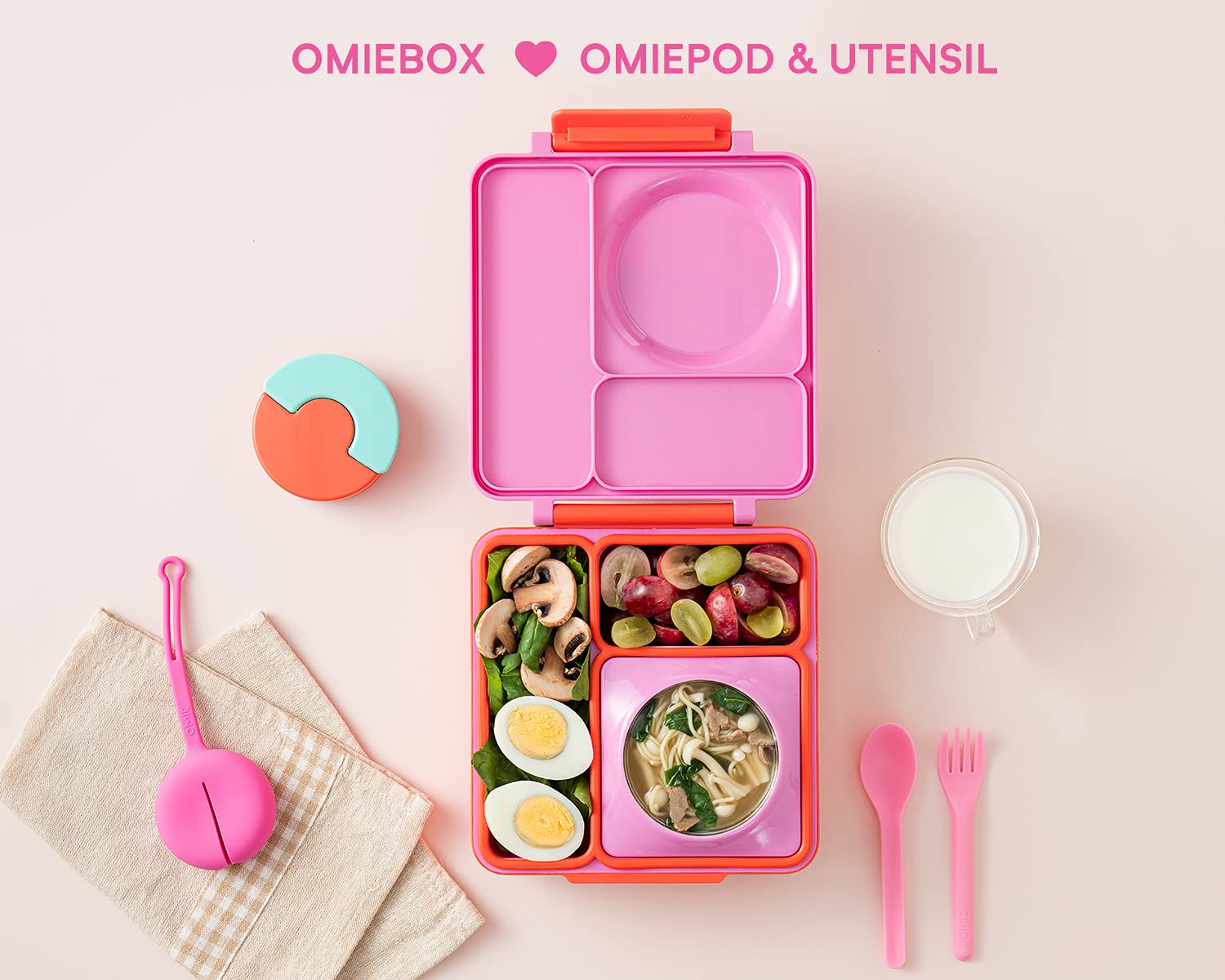 OmieBox thermos bento lunch box - Pink Berry – Bentofan